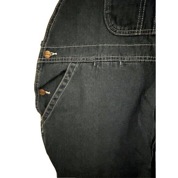Vintage Big Smith Mens Blue Denim Bib Jeans Overalls Farm Work Carpenter 42x28 - Picture 6 of 8